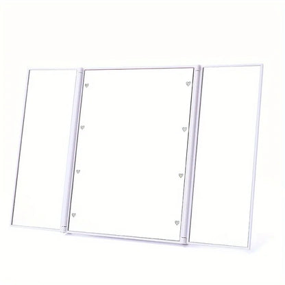 Portable LED Three Sided Makeup Mirror
